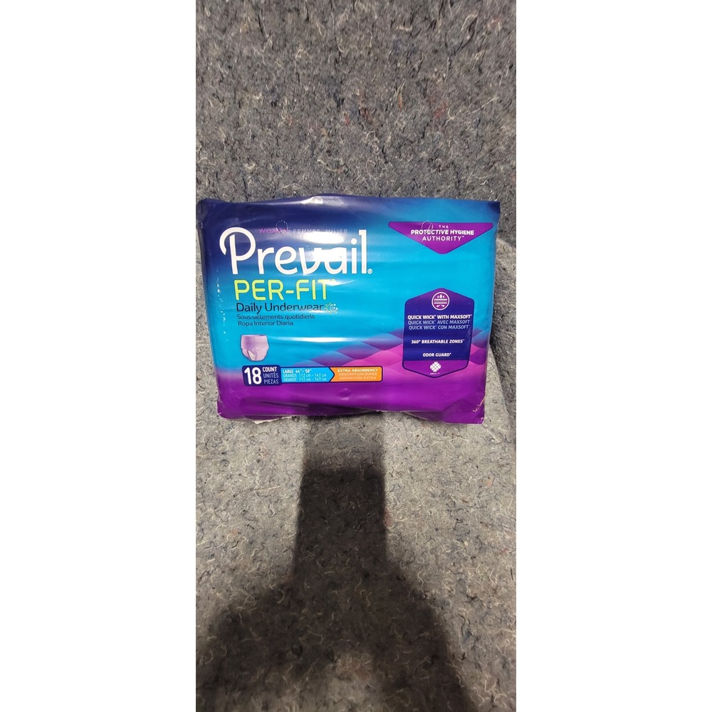 Prevail Women Per-Fit Dailey Underwear 18 Count Size:Large‎